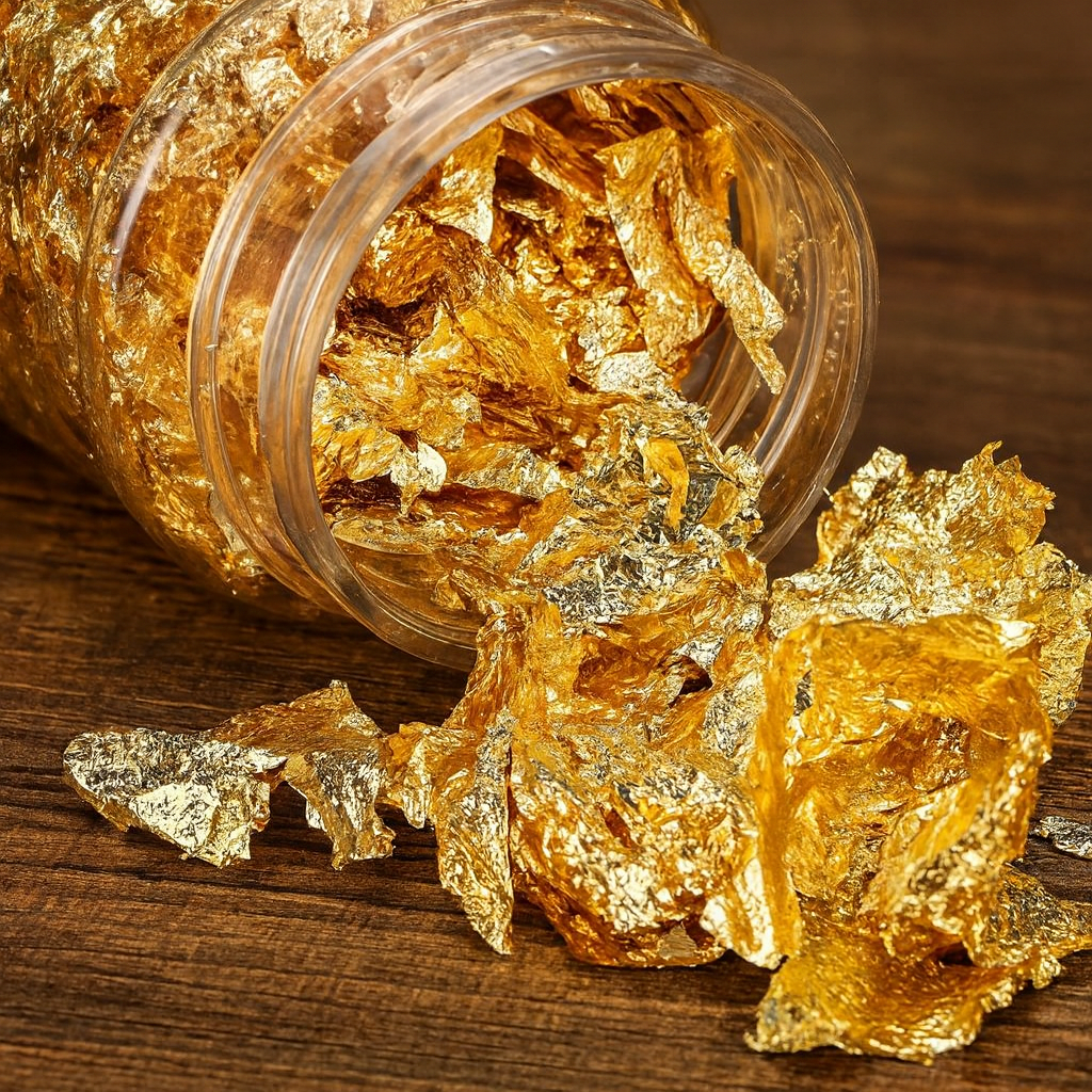 Premium Gold Flakes – 12g Jar